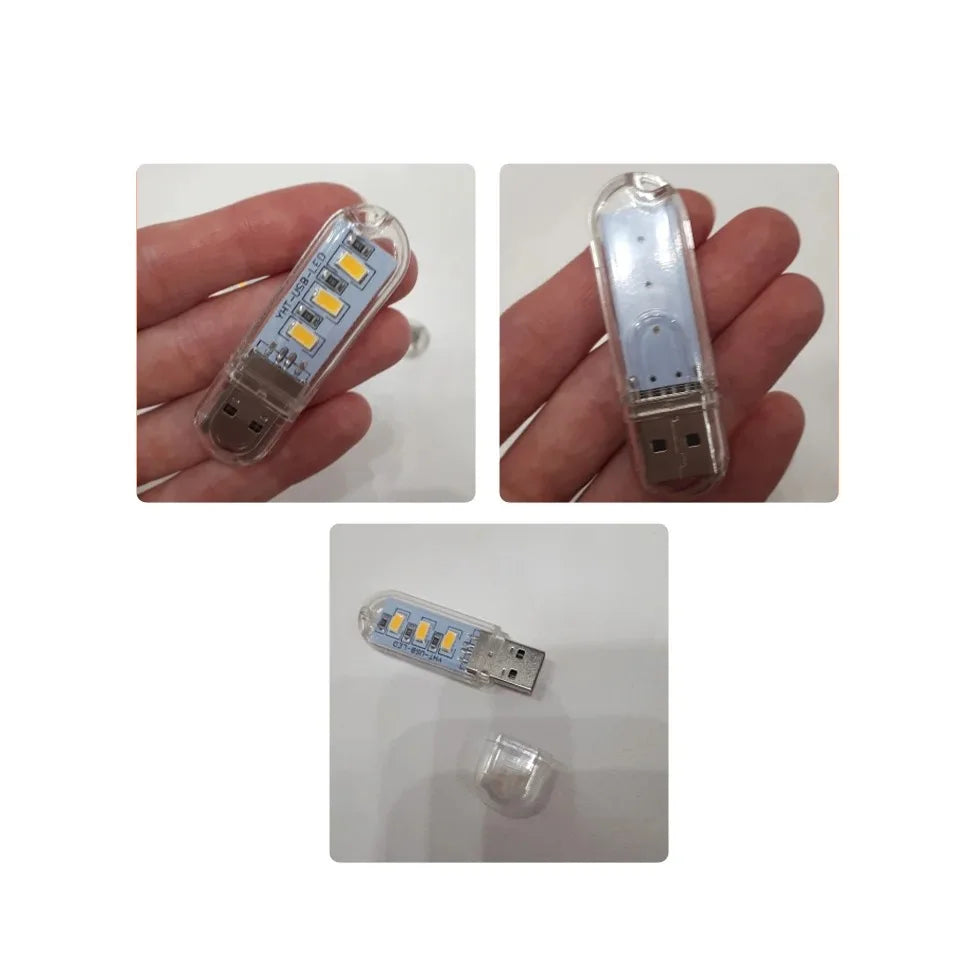 lampe led rechargeable transparente moderne adhésif prise usb 24led 2492000lm rgb veilleuse