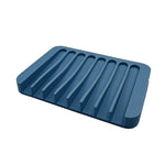 support savon adhésif moderne gris vert blanc rayures horizontales salle bain cuisine