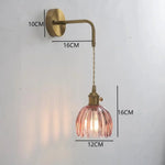lampe murale moderne verre floral or vert translucide vintage fixée mur led contemporain