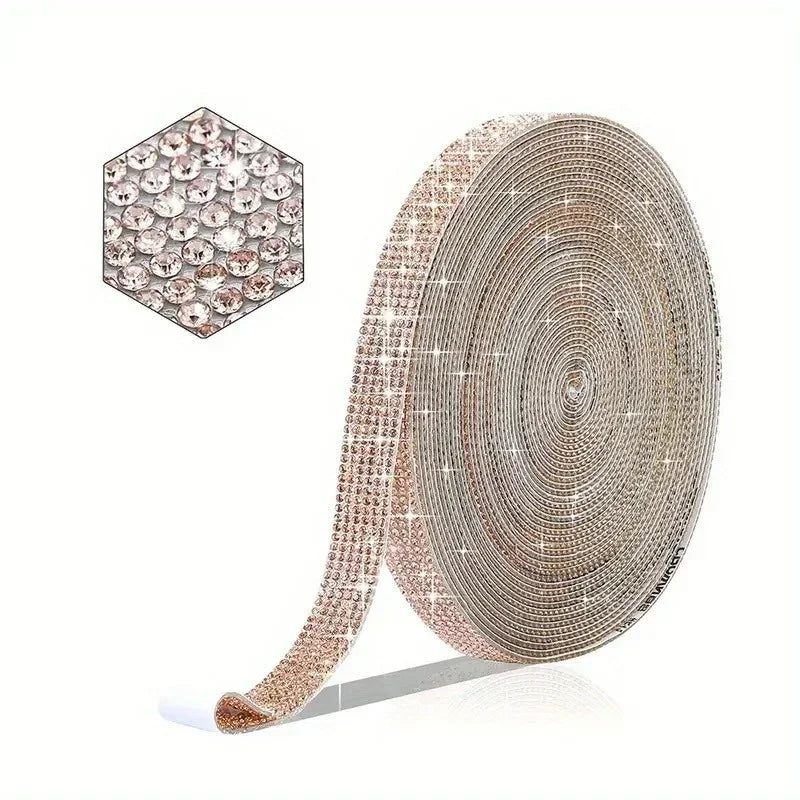 ruban strass décoratif adhésif vert noir violet blanc rose beige rouge classique 3d strass