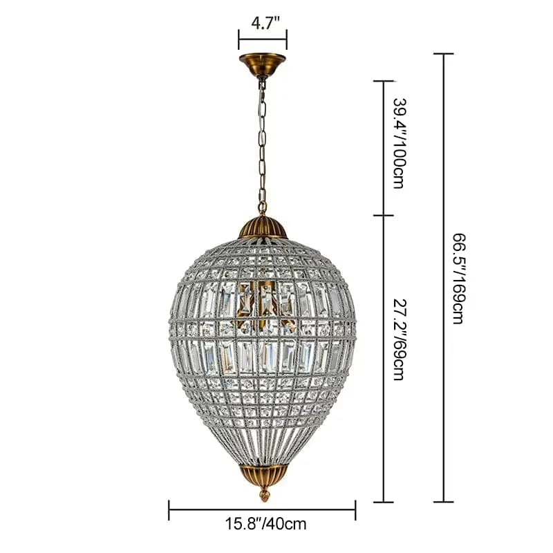 Suspension lumineuse cristal doré classique transparente salon chambre d'hôtel LED 2000 82000 lumens