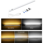 lampe barre led blanc moderne 30 40 50cm adhésif usb 12v tactile chambre