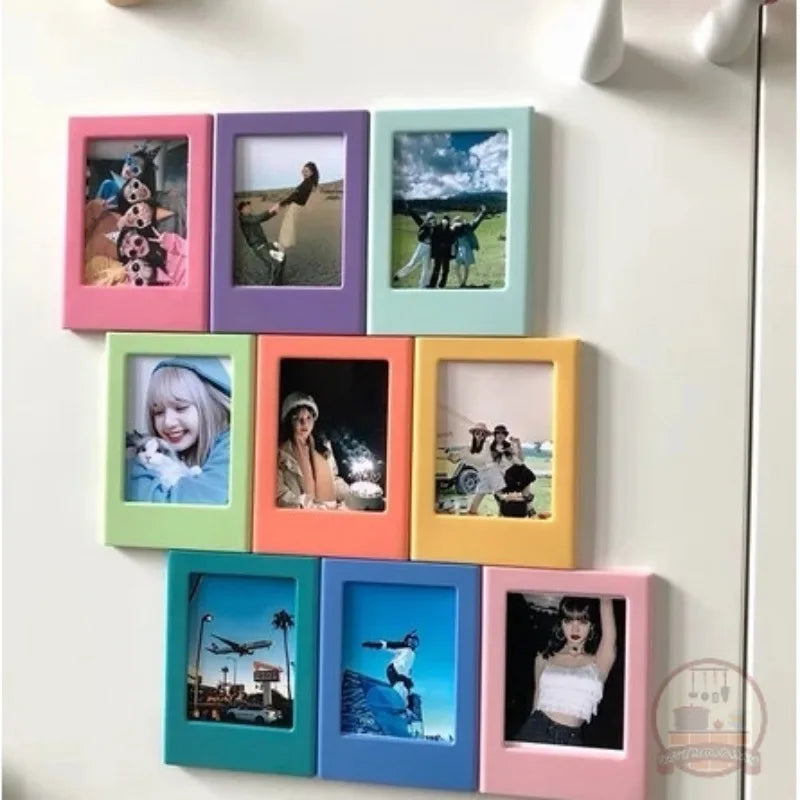 cadres photo aimants colorés motifs mignons figurines animaux décors murales photos variées transparents kpop