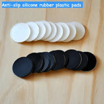 pads anti dérapants adhésifs silicone blanc noir légèrement texturés fonctionnels pieds meubles