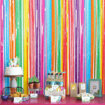 rideau multicolore rayures festif anniversaire mariage baptême événement célébration festive