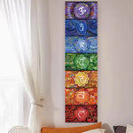 tableau mural multicolore mandala symboles religieux spirituel opaque sans fixation 150cm 40cm