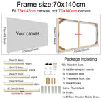Cadre mural bois naturel moderne clips 20x40cm 25x55cm 30x60cm 35x75cm 40x80cm 45x95cm 50x100cm 55x115cm