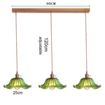 Suspension lumineuse vert rayées ampoule chaîne corde vintage rétro blanc doré
