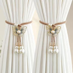 rideaux blancs plissés moderne ruban papillon 50cm fixe decoration chambre