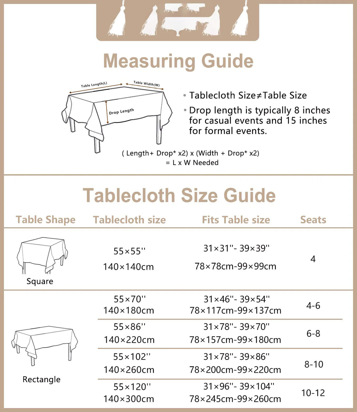 nappe rectangulaire imperméable rayée franges rustique coton polyester extérieure intérieure table grande capacité