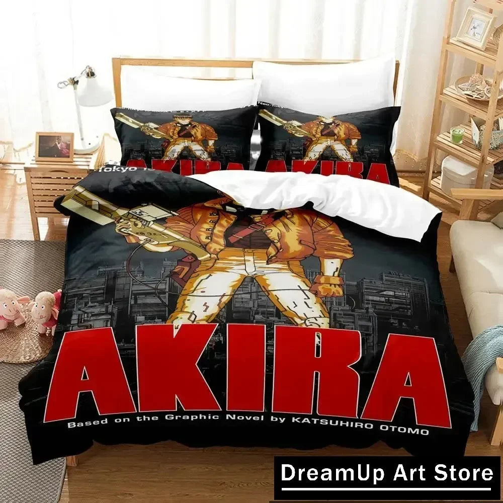 Parure de lit Akira noire dans une chambre moderne