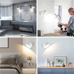 Lampe murale LED moderne rechargeable télécommande noir blanc rond minimaliste