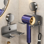 séchoir cheveux adhésif mural violet doré gris moderne aluminium laqué