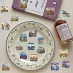autocollants voyage paysages urbains naturels illustrations monumens adhésifs étanches collection stickers voyages