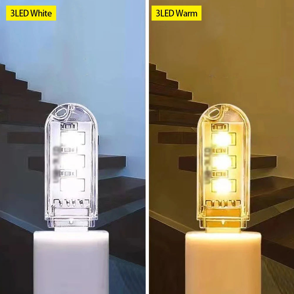 lampe led rechargeable moderne compact adhésif usb tactile 20led blanc rouge vert bleu transparent