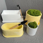 jardin pots silicone moderne jaune blanc gris mat opaques variés tailles