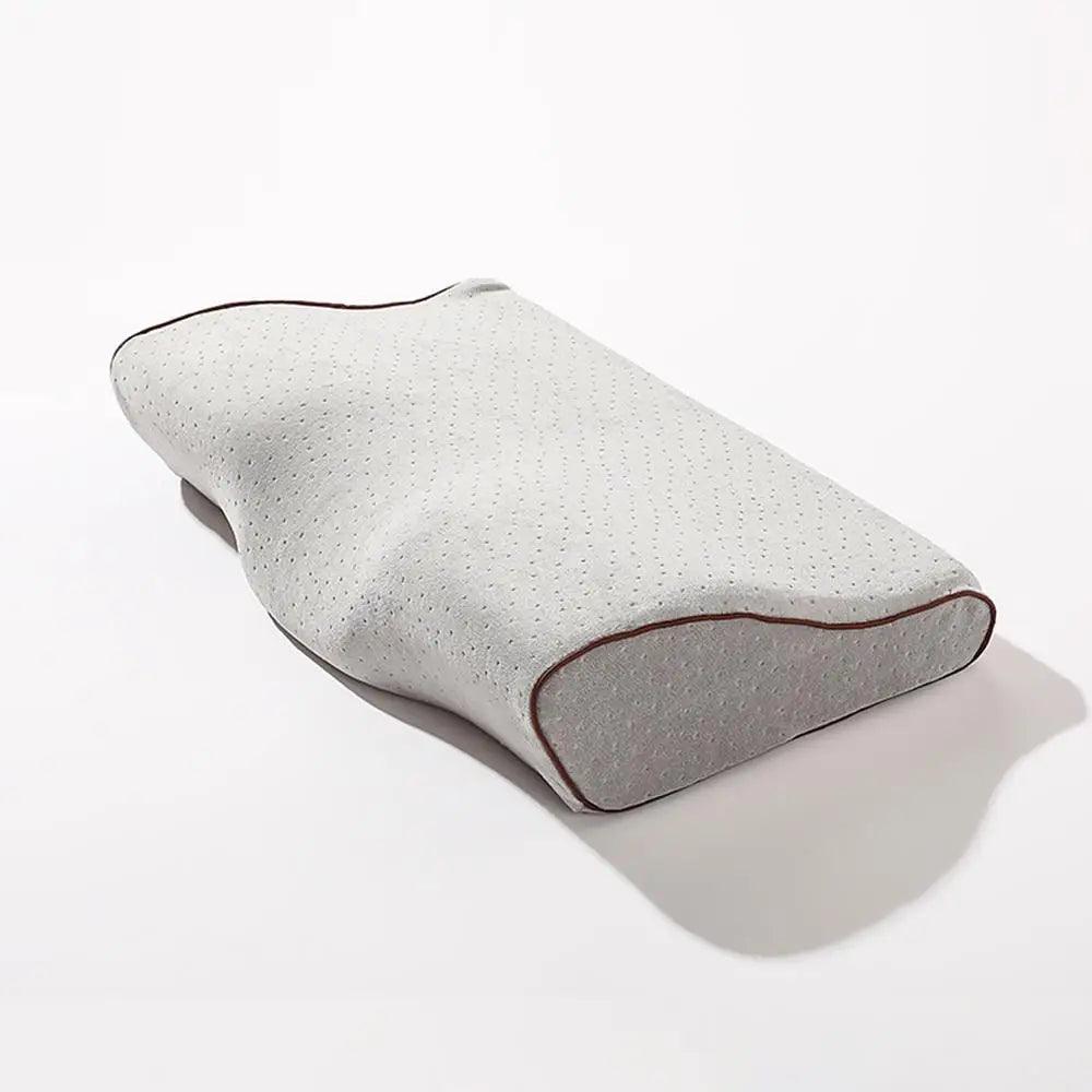 taie d'oreiller microfibre bleu foncé coussin ergonomique jacquard respectueux environnement
