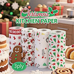 serviettes papier noël rennes flocons sapins festives jetables rouge vert blanc festive