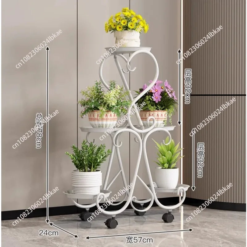 présentoir fleurs moderne blanc doré géométrique 102cm hauteur 65cm largeur