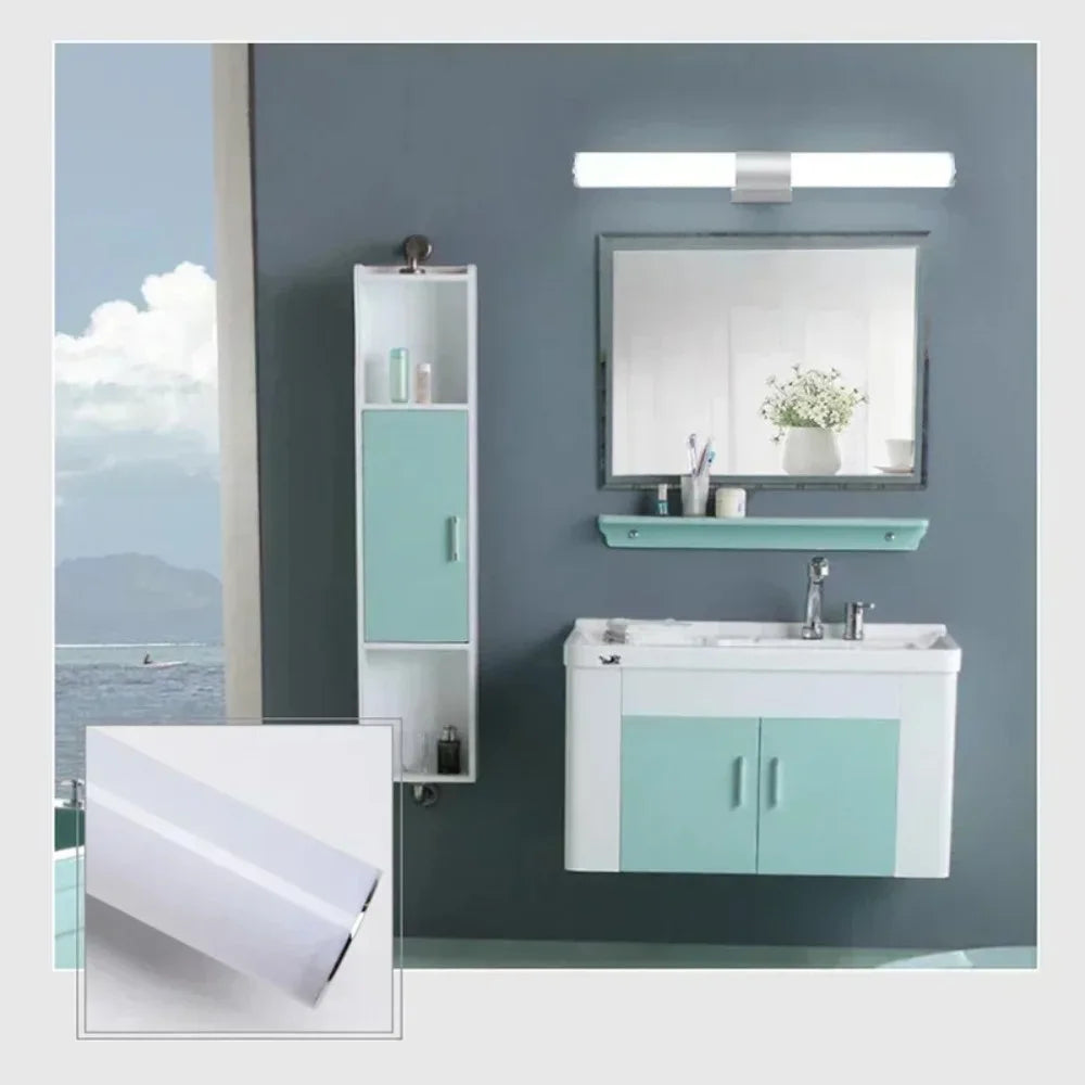 lampe murale led moderne blanc clips magnétiques éclairage salle bain 250mm 400mm 550mm aluminium