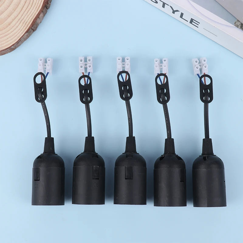 connecteurs électriques e27 blanc noir moderne clips câble boutons fermeture rond lisses opaques