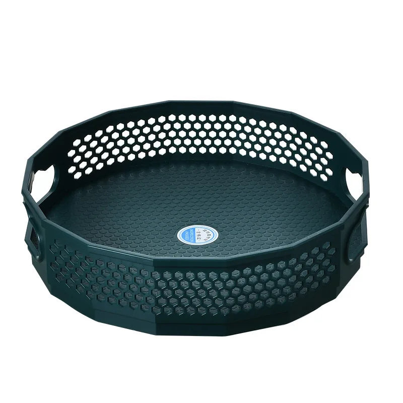 Plateau rotatif noir pour épices et condiments