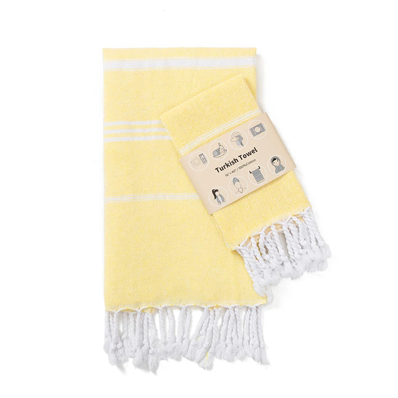 serviette table rayée moderne bleu clair vert rose gris jaune orange violet coton polyester