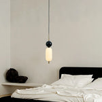 lampe suspendue moderne blanc noir marbre câble facile chambre salonhôtel