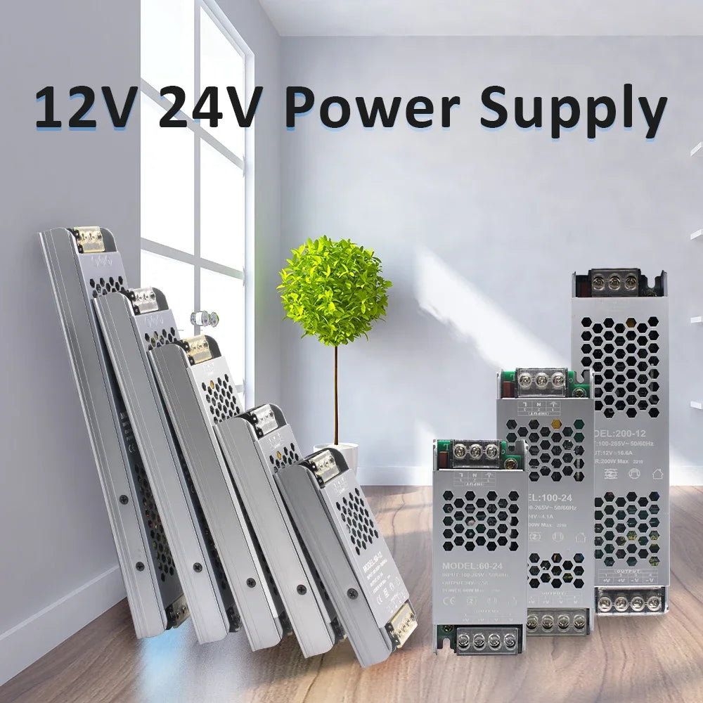 alimentation electrique 24v led 12v 60w 100w 200w 300w 400w aluminium industrielle