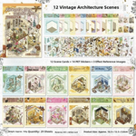 livre scènes miniatures illustrations vintage intérieurs autocollants cartes référence adultes