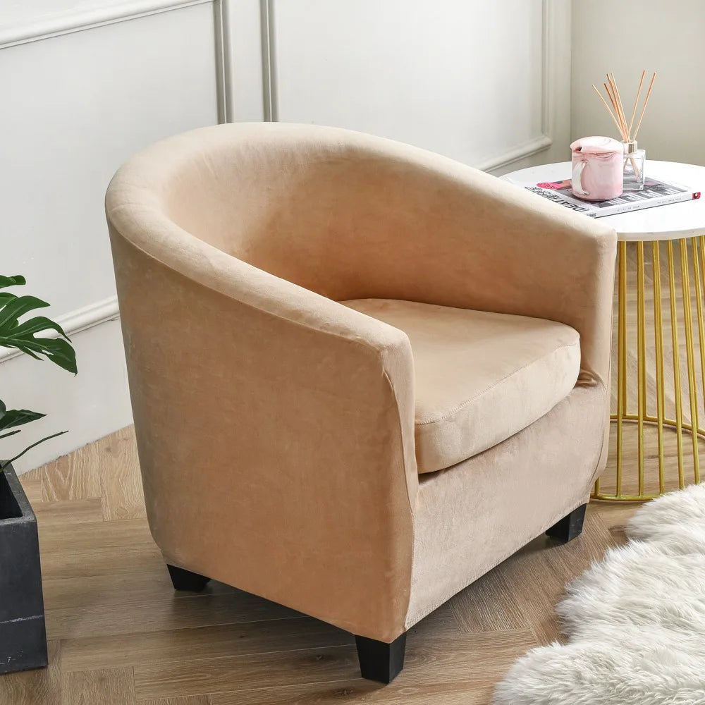 housse fauteuil velours doux moderne jaune protection extérieure intérieure lavable machine adaptable salon