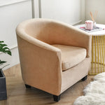 housse fauteuil velours doux moderne jaune protection extérieure intérieure lavable machine adaptable salon