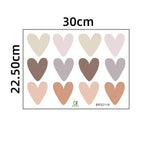 stickers muraux coeurs beige rose gris brun modernes adhésifs chambre enfants fonds écran