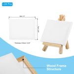 toile d'art blanc minimaliste triple enduit chevalet bois mini tableau palette peinture set débutant