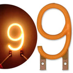 numéros lumineux orange clips câbles modernes diy décoration fêtes led filaments