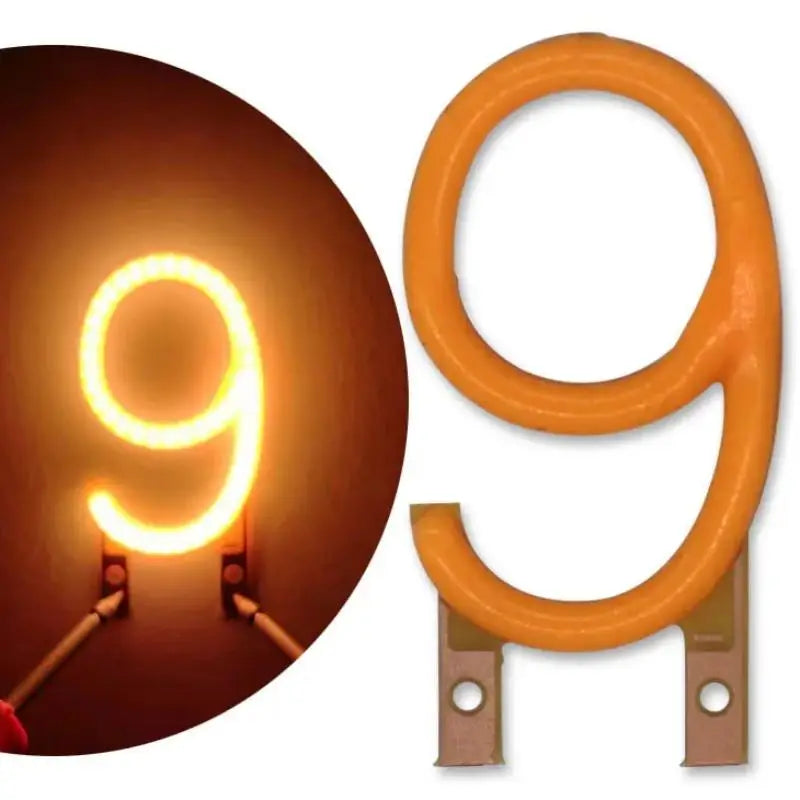 numéros lumineux orange clips câbles modernes diy décoration fêtes led filaments