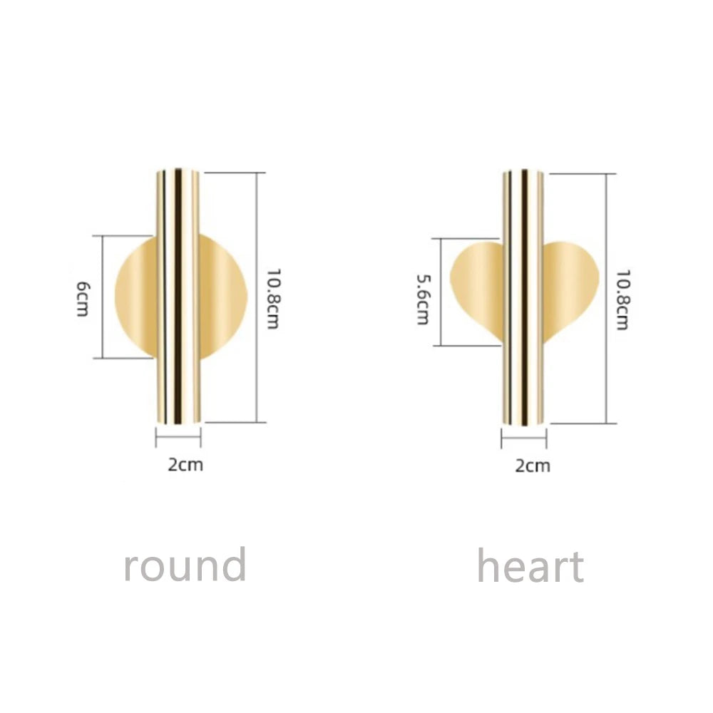 support mural vase adhésif or rose doré moderne minimaliste rond cœur fleur plante verteintérieurDecorationMuraleFournitureJardin