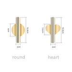 support mural vase adhésif or rose doré moderne minimaliste rond cœur fleur plante verteintérieurDecorationMuraleFournitureJardin