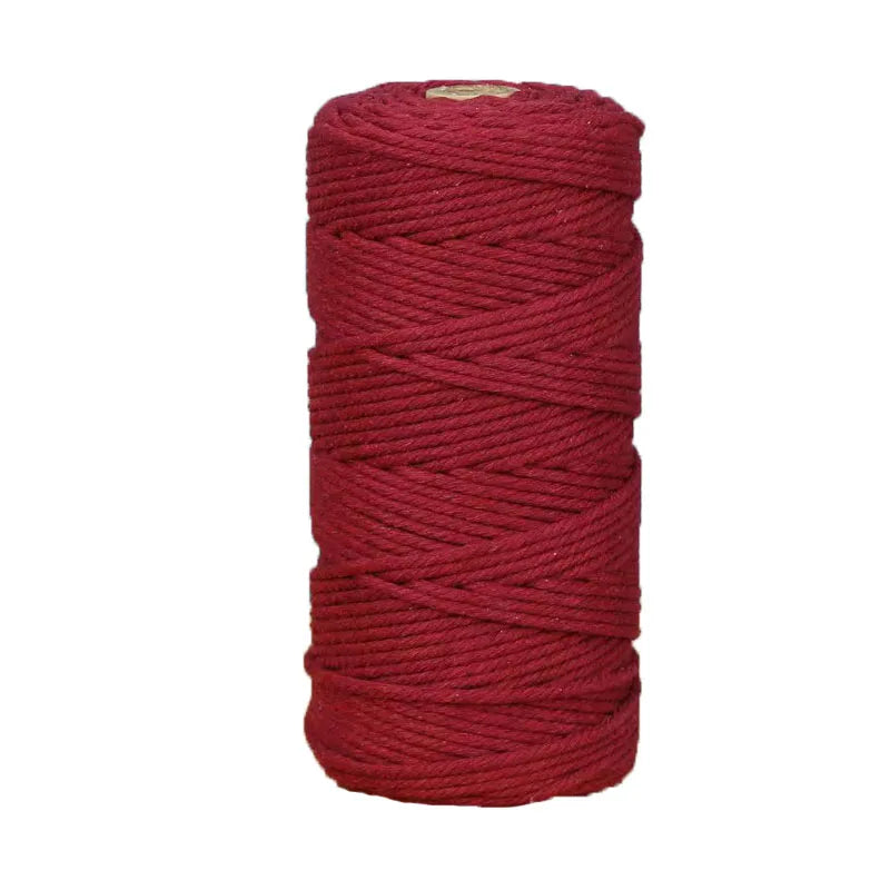 corde macramé coton 100m 3mm texturée artisanale verte rose jaune bleu clair craft deco