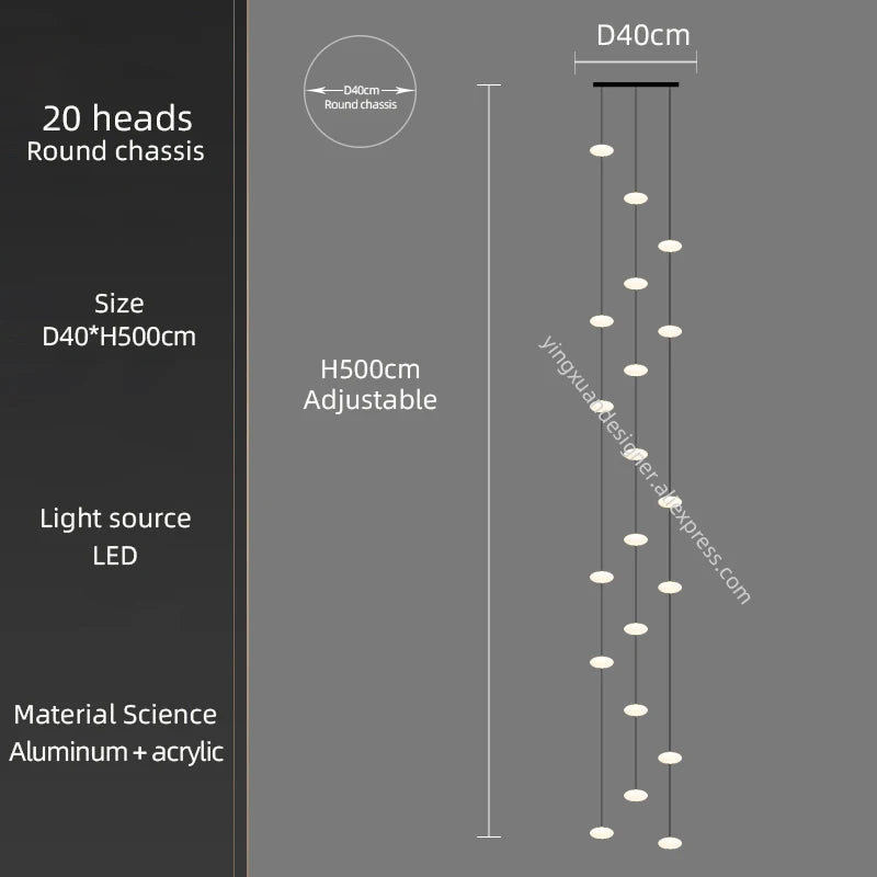 suspension lumineuse moderne blanc noir led salon chambre étude 2000lm 82000lm 90v 260v