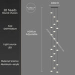 suspension lumineuse moderne blanc noir led salon chambre étude 2000lm 82000lm 90v 260v