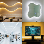 ruban led flexible 120 leds 12v 24v blanc jaune gris adhésif moderne