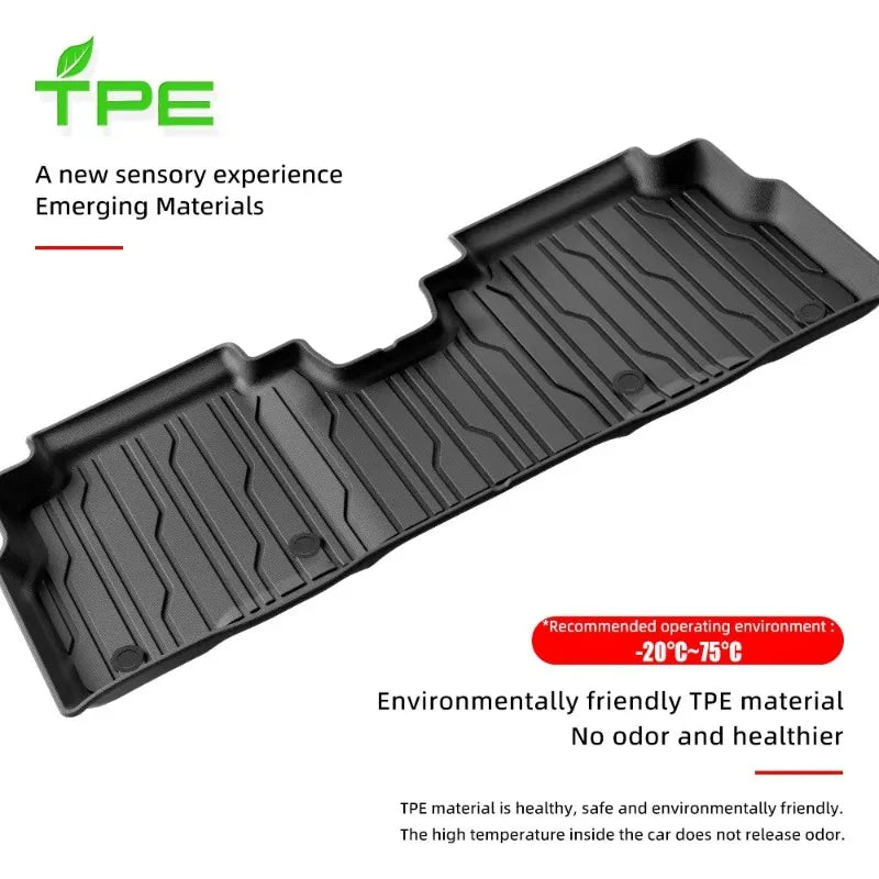 tapis sol voiture noir rayures verticales moderne imperméable tpe fixations