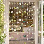 guirlande fleurs artificielles roses feuilles vertes decoration maison mariage anniversaire baby shower