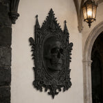 cadre mural gothique crâne ornements noirs décoration murale sculpté rétro obscurité