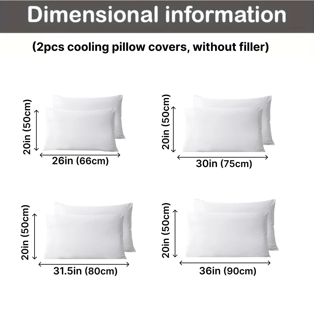 taies d'oreiller imperméables rafraichissantes blancs unis moderne fermeture glissiere 20x26 20x30 20x31.5 20x36 cm
