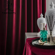 rideau velours rouge opacité haute moderne plissé élégant salon chambrePERSONNALISABLE
