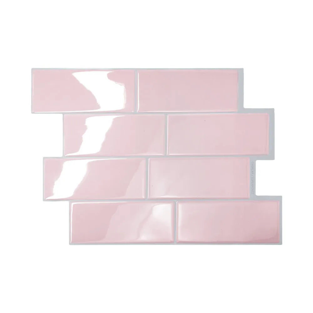 carreaux mur autocollants pvc vert foncé effet pierre moderne brillants étanches posables facilement