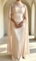cape mariage transparente polyester élégante plage cérémonie cocktail soirée echangement