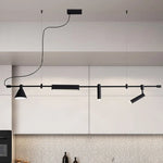 Suspension lumineuse moderne noir mat câble suspendu ampoules 115cm 150cm 180cm